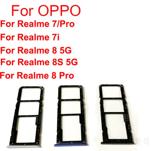 SIM Card Tray For OPPO Realme 7 5G 7i 7Pro 5G 8 8Pro 5G Sim Card Slot Tray Holder Adapter Replacement Parts