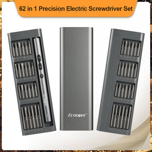 62 In 1 Electric Screwdriver Set Precision Magnetic Screw Driver Bits Torx Hex Handle Mobile Phone Repair Screwdrive Kit Tools