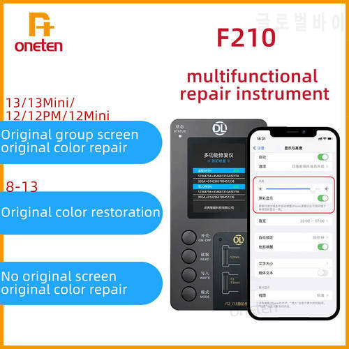 DL F210 True Tone Recovery Programmer For 8 Plus 11 12 13 Pro Max Mini Copy Display Original Color Recovery Repair Instrument