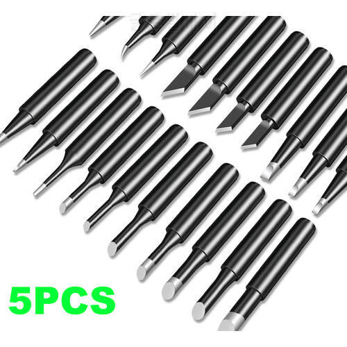5PCS Black 900M-T-I,K,SK,B,T,1C,2C,3C,4C,0.8D,1.2D,1.6D,2.4D,3.2D Soldering Solder Iron Tips Head For BGA Station Welding Tool