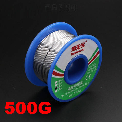 500g/0.5mm/0.6mm/0.8mm/1.0mm/1.2mm 60/40 Lead-free Solder Rosin Core Tin Wire Welding Flux 1.5-2.0% Iron Reel