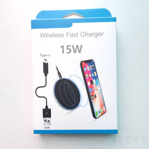 15W QI Wireless Fast Charger Ultra-Thin Metal Pad Magsafe Wireless Fast Charger For Huawei Android Samsung S9 Note8 Adapter