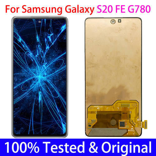 Original Amoled For Samsung Galaxy S20 FE 5G G780B G780G G780 G780F display Touch Screen With frame S20 Fan Edition S20fe LCD