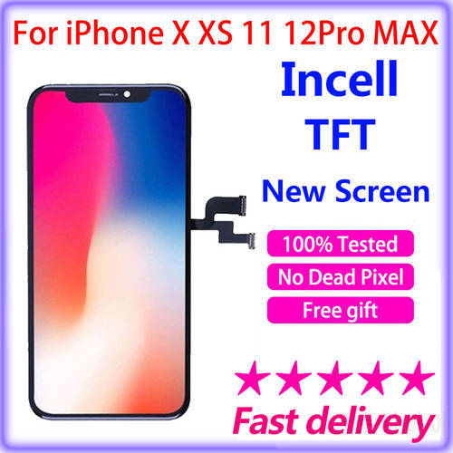 TFT Frontal 12 pro Display incell For iPhone X XS Xr Xs max Lcd 11 pro 12 Pro Max Panel Touch Screen Digitizer Replacemeent Test