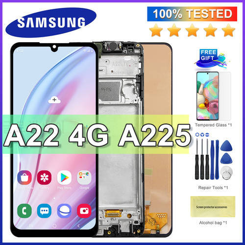 100% Tested New For Samsung Galaxy A22 4G A225 A225F/DS A225M LCD Display Touch Screen Digitizer Replace For Samsung A22 LCD lcd