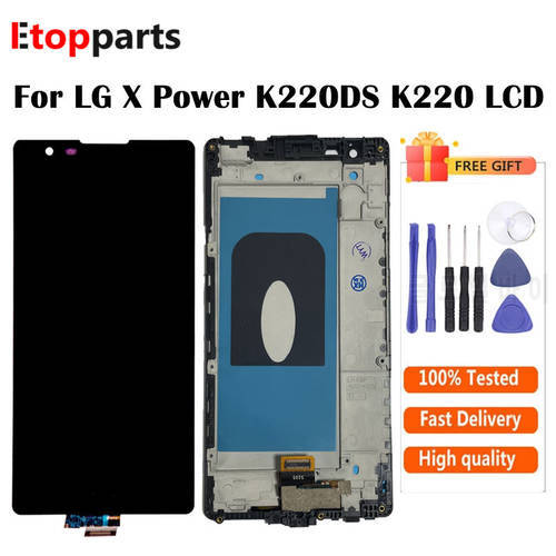 For LG X Power LCD K220DS K220 LCD Display with Touch Screen Digitizer Assembly With Frame