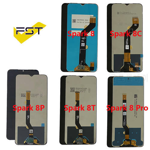 For Tecno Spark 8 KG6 LCD Display Touch Screen Digitizer Tecno Spark 8C KG5k LCD For Tecno KG7 Spark 8P 8T Spark 8 Pro KG8 LCD