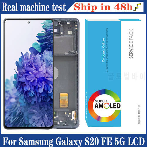 OLED Original 6.5&39&39 AMOLED Display for Samsung Galaxy S20 FE 5G G780 G781 S20 lite Full LCD Touch Screen Digitizer Repair Parts