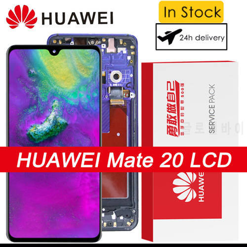 100% Original 6.53&39&39 Display with frame for Huawei Mate 20 LCD Touch Screen Digitizer Assembly Mate20 Replacement Parts