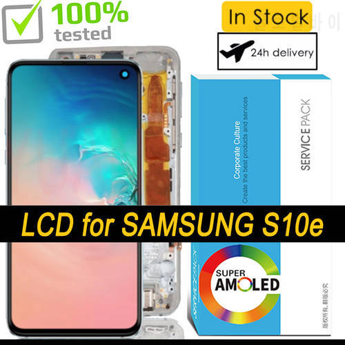 100% Original AMOLED for Samsung Galaxy S10e LCD Display Touch Screen Digitizer for Samsung S10e SM-G970F/DS G970U SM-G970W
