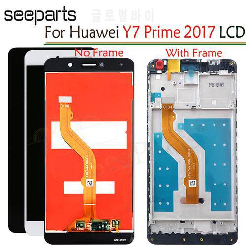 5.5&39&39 Display For HUAWEI Y7 2017 LCD TRT-L53 L21A Display Touch Screen Digitizer With Frame Replacement Parts Y7 Prime 2017 LCD