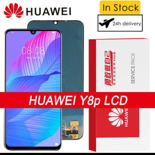 100% Original 6.3&39&39 Display with frame for Huawei Y8P 2020 AQM-LX1 LCD Touch Screen Digitizer Assembly P Smart S Repair Parts