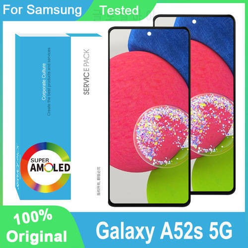 100% Tested 6.5&39&39 AMOLED Display For Samsung Galaxy A52s 5G A528B A528M A528B/DS LCD Display Touch Screen Digitizer Repair Parts