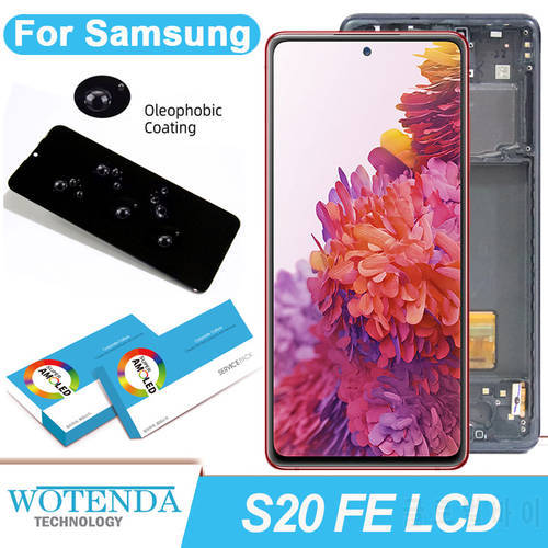 100% Original 6.5&39&39 AMOLED Display for Samsung Galaxy S20 FE 5G G780 G781 S20 lite Full LCD Touch Screen Digitizer Repair Parts