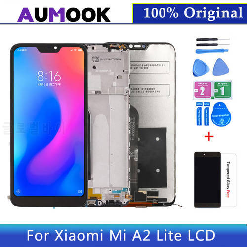 Premium LCD For Xiaomi Mi A2 Lite LCD Display With Frame M1805D1SG Touch Screen Replacement For Xiaomi Redmi 6 pro Display