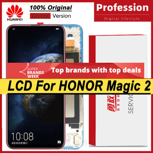 100% Original 6.39&39&39 Display with frame for Huawei Honor Magic 2 TNY-AL00 LCD Touch Screen Digitizer Repair Parts