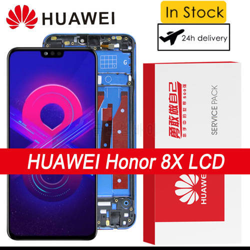 100% Original 6.5&39&39 Display with frame for Huawei Honor 8X LCD Touch Screen Digitizer Assembly Replacement Parts