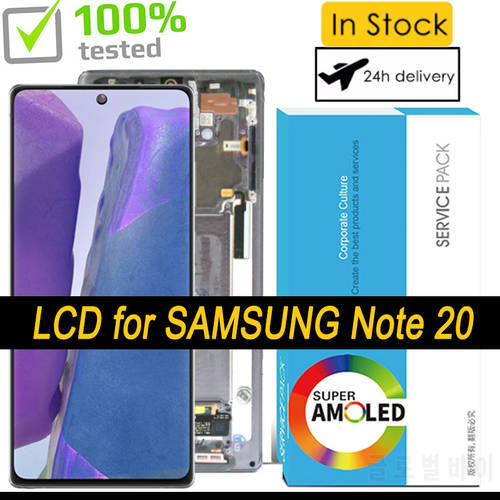 100% Original 6.7&39&39 Display Note 20 for Samsung Galaxy Note20 N980 N980F SN980F/DS LCD Touch Screen Digitizer Repair Parts