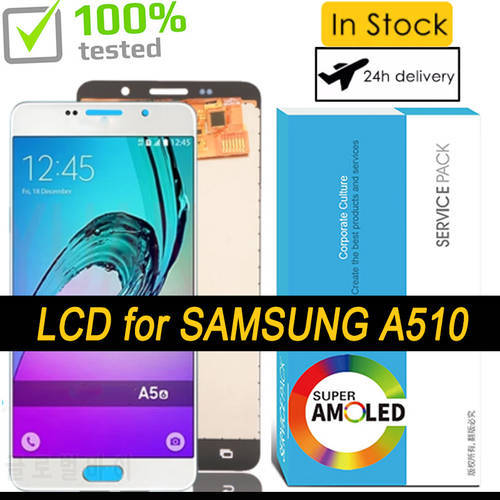 100% Original 5.2&39&39 Super AMOLED Replacement For SAMSUNG Galaxy A5 2016 A510 A510F A510M LCD Display Touch Screen Digitizer