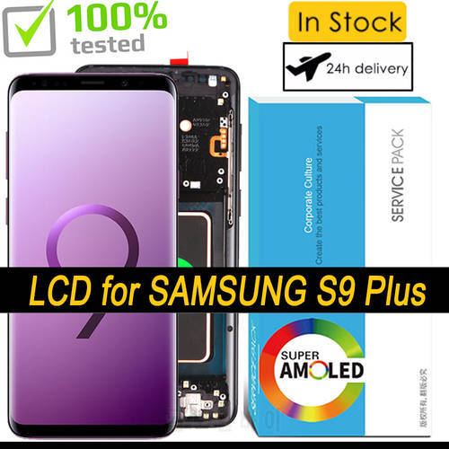 100% Original 6.2&39&39 Super AMOLED LCD for Samsung Galaxy S9 Plus G965 G965F Display Touch Screen Digitizer Repair Parts