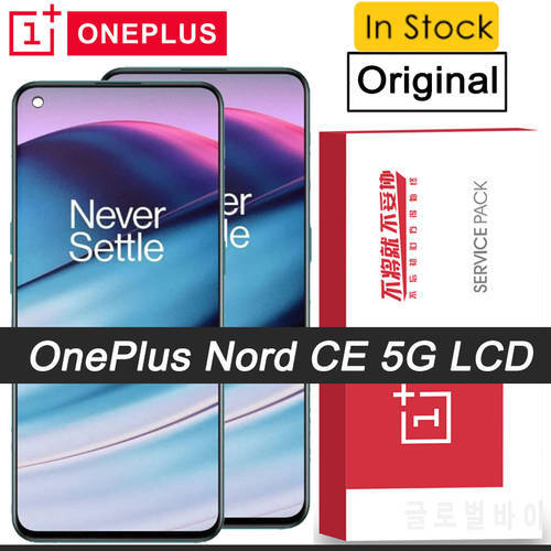 100% Original 6.43 inches AMOLED Display for OnePlus Nord CE 5G EB2101 LCD Touch Screen Digitizer Replacement Parts