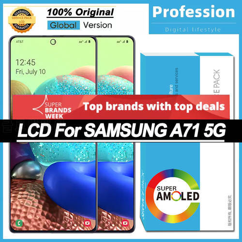 100% Original 6.7&39&39 AMOLED Display for Samsung Galaxy A71 5G A716F A716F/DS LCD Touch Screen Digitizer Assembly Repair Parts