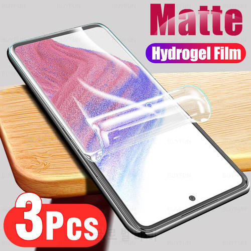 Screen Matte Hydrogel Protector Film 3Pcs For Samsung Galaxy A53 5G Frosted Cover Film For Samsung A53 A73 A13 4G A23 Not Glass
