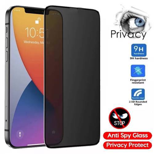 Full Cover Tempered Glass Privacy Film For IPhone 11 13 12 Pro Max Mini X XS XR 6 6S 7 8 Plus SE 2020 Screen Protector Privacy