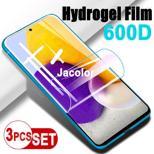 3PCS Screen Protector Film For Samsung Galaxy A72 5G Water Gel Soft Film Sansung Glaxy A 72 Hydrogel Film HD Not Safety Glass