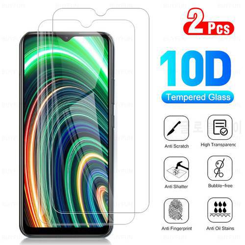 2Pcs Full Cover Glass For Oppo Realme C25y Screen Protector For Opp Realmi C25y C21y C21 C11 2021 RMX3269 Protective Glass Armor