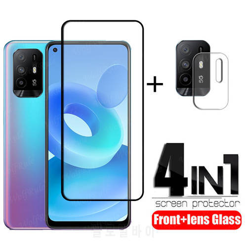 4-in-1 For OPPO A95 5G Glass For OPPO A95 5G Tempered Glass Phone Film HD Protective Screen Protector For OPPO A95 5G Lens Glass