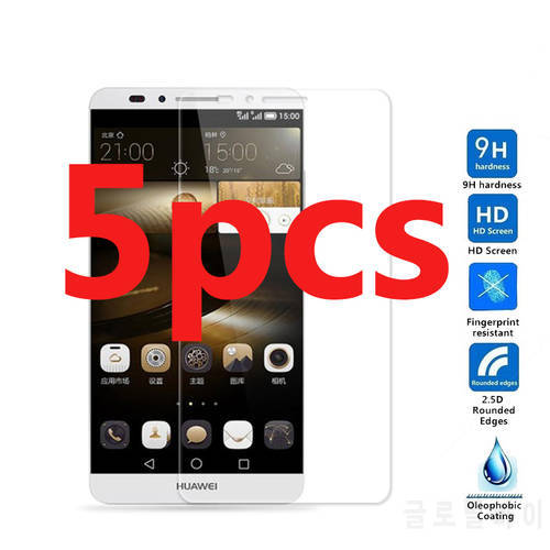 5pcs tempered glass for huawei mate 7 screen protector film protective glass on for huawy ascend mate 7 mate7 mt7-tl10 mt7-cl00