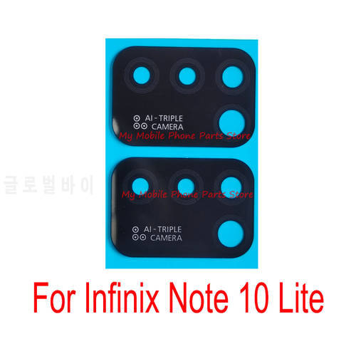 New Rear Camera Glass Lens Cover For Infinix Note 10 Lite Back Rear Camera Lens Glass With Glue Replacement Spare Parts