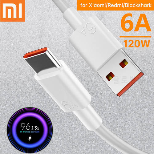 Xiaomi Usb Type C Cable Charger 6A Original Turbo Tipo Fast Charging Type-Cabo For Mi 12 11 10 Pro 9 5G Poco Redmi Note K30S K40