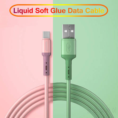 Liquid Silicone USB Type C Cable Fast Charging Type-C Data Wire Cord For Xiaomi 12 Pro Mi 11 Samsung S22 S21 Huawei P40 Realme