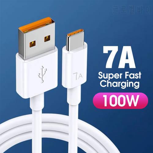 7A 100W USB Type C Cable Fast Charging Data Cord Wire for Samsung S22 Xiaomi Mi 12 Pro Huawei Mate 40 Phone USB Charger Cables