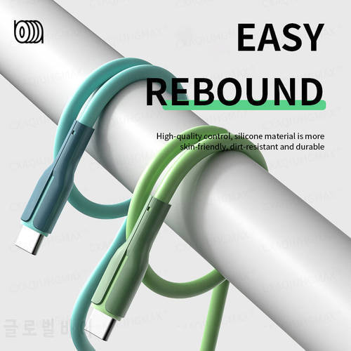 USB Type C Cable For Samsung Liquid Silicone Data Cable 3A Fast Charging For Huawei P40 Pro Xiaomi 12 Redmi Note 11 Pro Wire