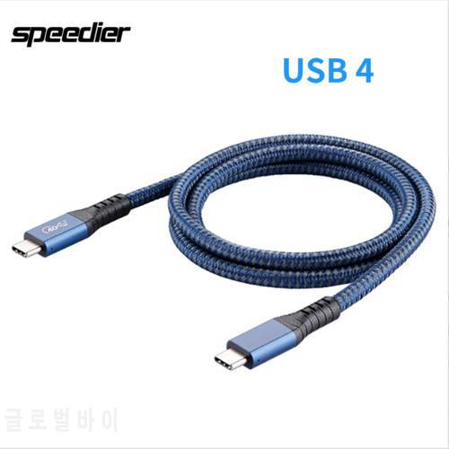 USB 4.0 date Cable Braided Wholesale 40Gbps PD 100W Cord Compatible with TB 4 TB 3 USB4 USB-C