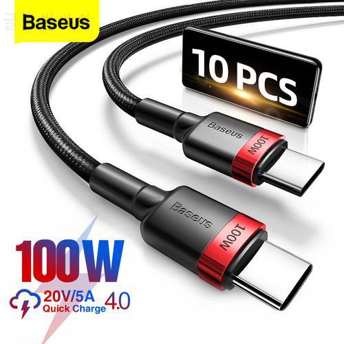 Baseus 100W USB C to USBC Cable PD Fast Charging Cable for MacBook Samsung Xiaomi Phone 2M Quick Charge 3.0 5A Type C USBC Cable