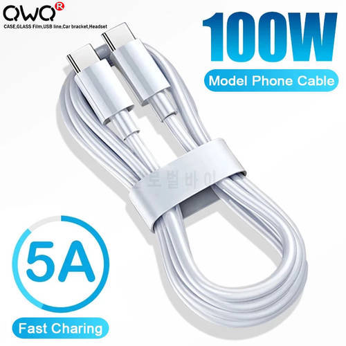 For Samsung S20 Fe Xiaomi Redmi PD 100W Data Cable USB C To USB Type C Data Sync Fast Charger Cord Cable Huawei Phone Accessorie
