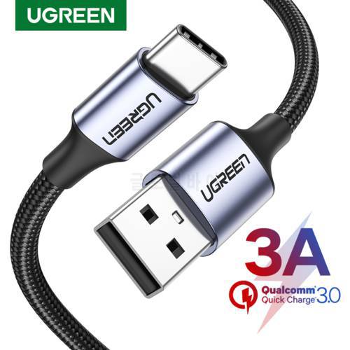 UGREEN USB Cable Type C Charging Cable for Xiaomi 11T Pro Samsung S21 USB C Cable Phone Wire Cord 3A QC3.0 USB Type C Charger