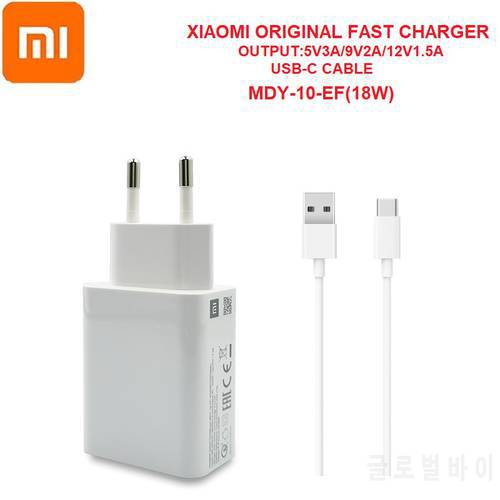 Original xiaomi Mi9 SE fast wall charger QC 3.0 18W fast charger adapter 100cm cable for MI 9 SE 8 6 mix 2 2S 3 note7 8 k20 Por