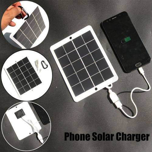Universal Travel Climbing Camping Outdoor USB Solar Panel Charging Generator Phone Solar Charger Power Bank For 3W 5V