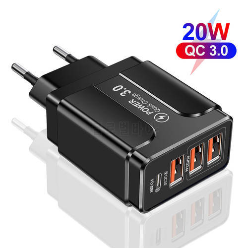 USB Charger Fast Charging PD Type C Charger QC 3.0 For Iphone Xiaomi 11 12 Pro Max Universal Travel Adapter Mobile Phone Charger