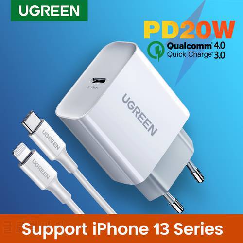 RU Special Sale-UGREEN PD Charger 20W QC4.0 QC3.0 USB Type C Fast Charger for iPhone 14 13 12 Xs 8 Xiaomi Phone PD Charger