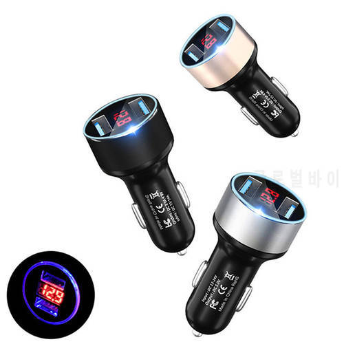 Mini Fast Charger Dual USB Car Phone Charger For iPhone 12 Samsung S21 Xiaomi 11 10 Lite POCO X3 NFC M3 5V 3A Car Phone Charger