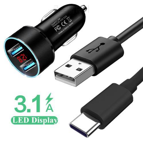 Fast Car Charger USB Phone Charger For Xiaomi Mi POCO X3 NFC M3 11 lite 10 9 Redmi Note 10 9 8 Pro Type C Car Charger Cable