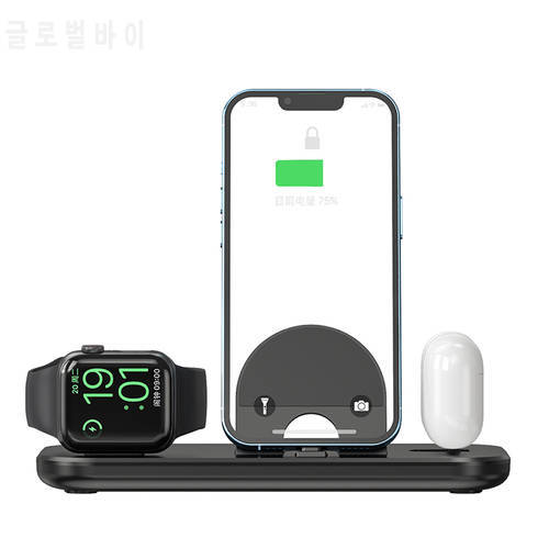 3 in 1 15W Fast Charging Station Dock For Apple Watch 7 6 SE 5 Airpods Pro Wireless Charger Stand for iPhone 13 12 11 XS XR X 8