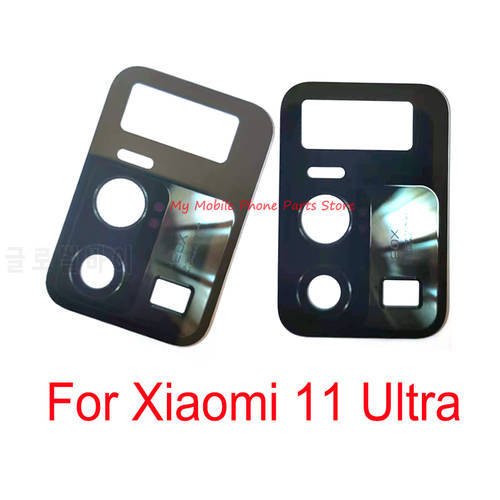 10 PCS New Rear Camera Glass Lens For Xiaomi 11 Ultra Back Main Camera Lens Glass For Mi 11 Ultra With Glue Sticker Repair Parts