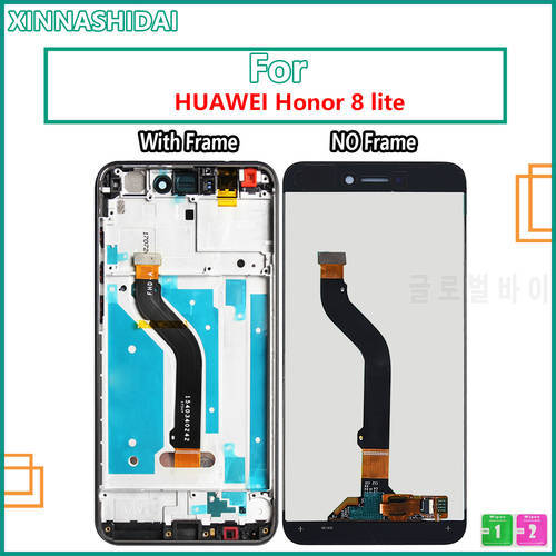 For Huawei Honor 8 lite LCD Display Touch Screen For Honor 8 lite LCD For Huawei Honor 8lite LCD With Frame Replacement